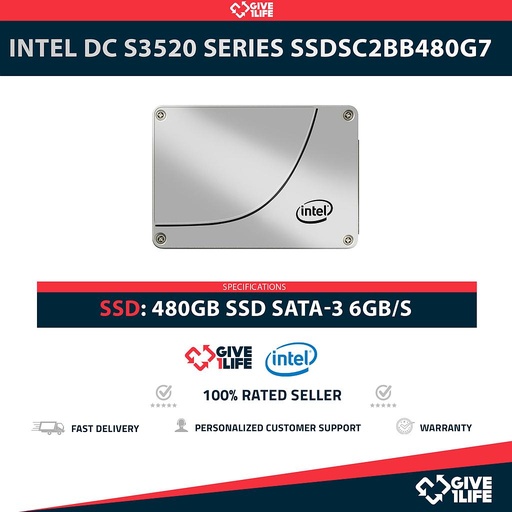 [1967] INTEL DC S3520 SERIES SSDSC2BB480G7 480GB SSD SATA 6GB/S 2.5"