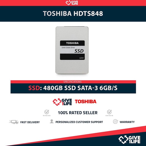 [1974] TOSHIBA HDTS848 480GB SSD SATA-3 6GB/S 2.5"