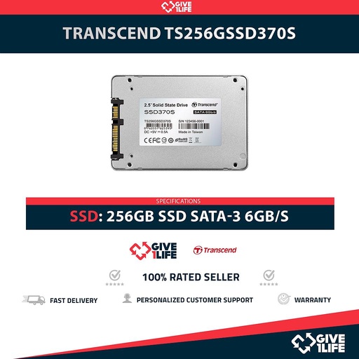 [1981] TRANSCEND TS256GSSD370S SSD 256GB 2.5″ SATA 6GB/S