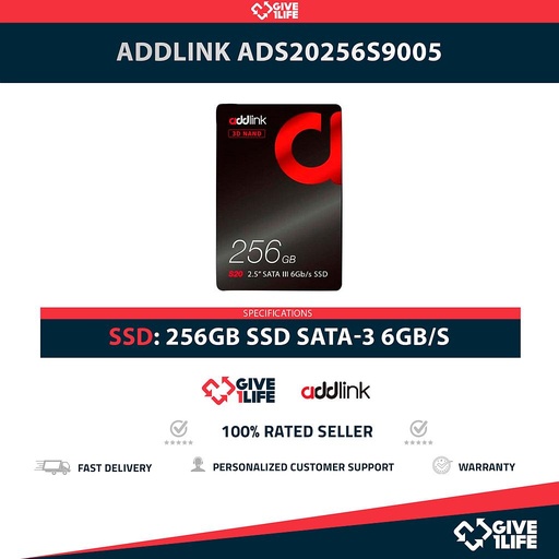 [1985] ADDLINK adS20256S9005 SSD 256GB 2.5″ SATA 6GB/S