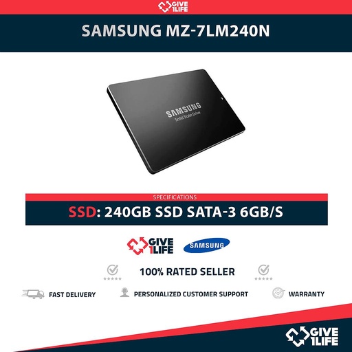 [1991] SAMSUNG MZ-7LM240N SSD 240GB 2.5″ SATA 6GB/S