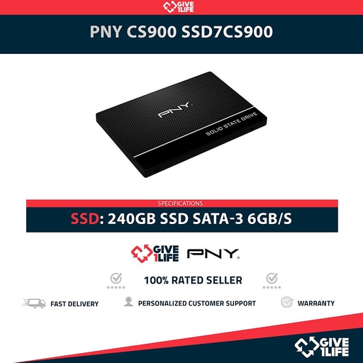 [1993] PNY CS900 SSD7CS900 SSD 240GB 2.5″ SATA 6GB/S