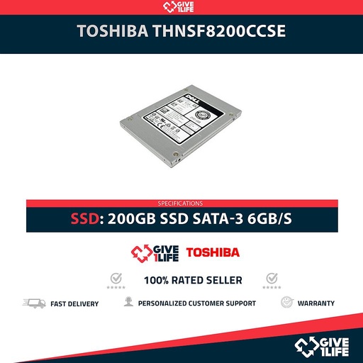 [2006] TOSHIBA THNSF8200CCSE SSD 200GB 2.5" SATA 6GB/S