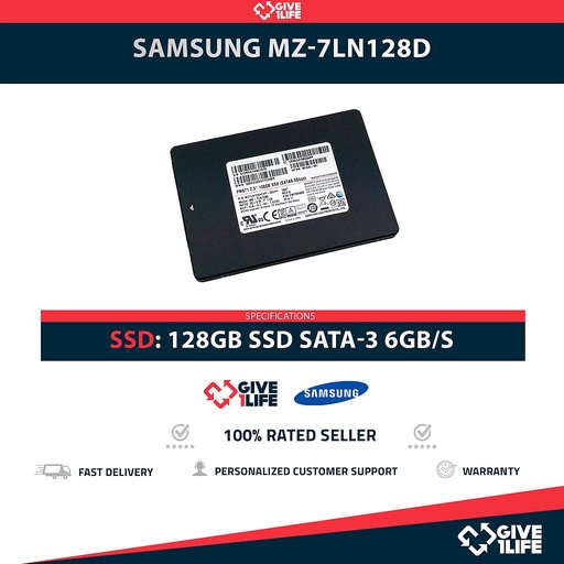 [2015] SAMSUNG MZ-7LN128D SSD 128GB 2.5" SATA 6GB/S