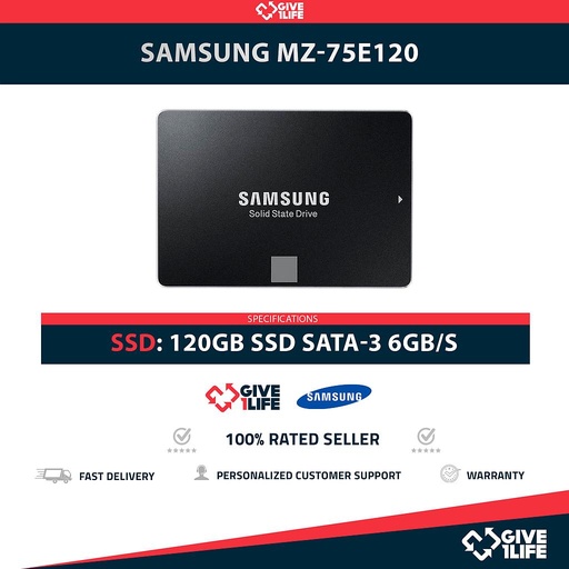 [2025] SAMSUNG MZ-75E120 SSD 120GB 2.5″ SATA 6GB/S