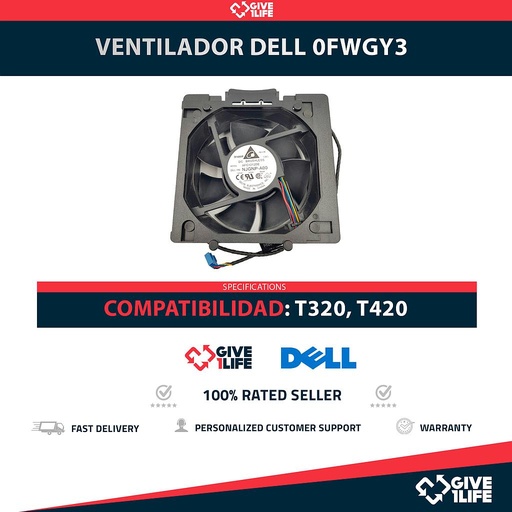 [2037] VENTILADOR DELL 0FWGY3 para T320, T420