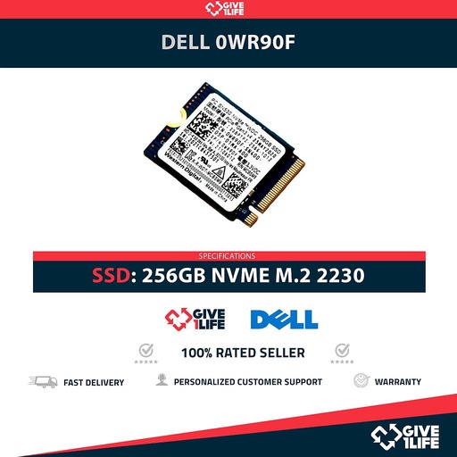[2040] DELL 0WR90F SSD 256GB M.2 2230 NVME 32GB/S