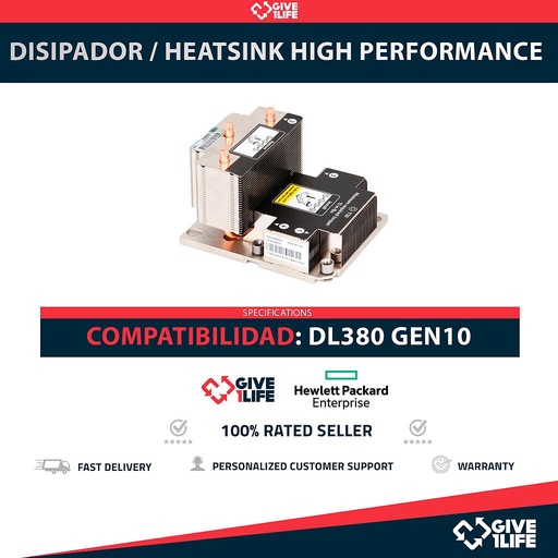 [2041] HP Disipador / Heatsink HIGH PERFORMANCE para DL380 GEN10
