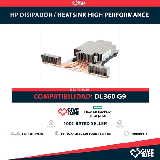 [2046] HP Disipador / Heatsink HIGH PERFORMANCE para DL360 G9