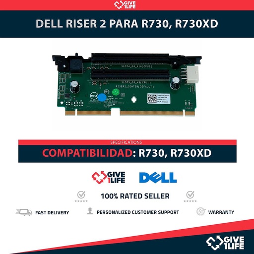 [2050] DELL RISER 2 PARA R730, R730XD PN: 0N11WF / 0392WG