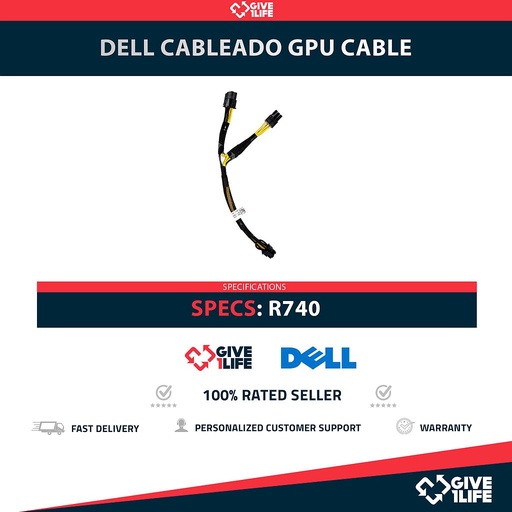[2051] DELL Cableado GPU Cable 10 Pin to 6+8 PN: 0TR5TP