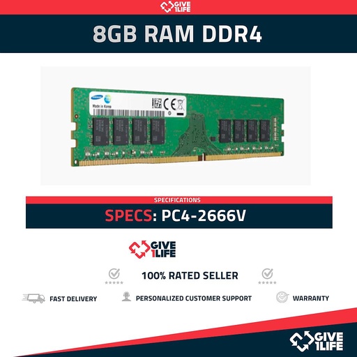[004] 8GB 1Rx8 PC4-2666V DDR4 RAM REGISTRADA - ESPECIAL SERVIDOR