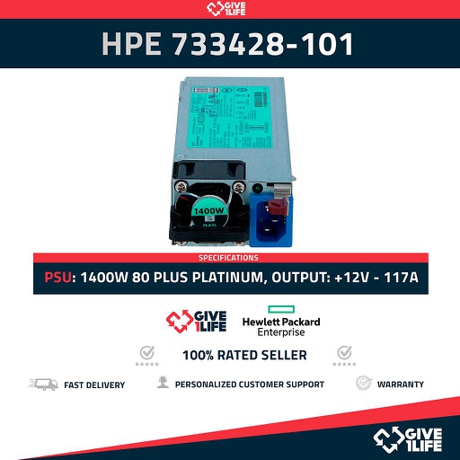 [127] HPE FUENTE DE ALIMENTACIÓN G9 1400W P/N: 733428-101 - 733427-001 - 754383-001