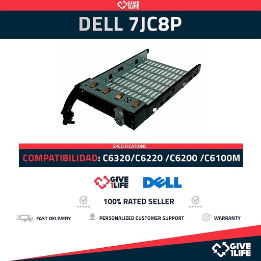 [1289] DELL 7JC8P CADDY 2.5"+TORNILLOS- POWEREDGE C6320/C6220 /C6200 /C6100