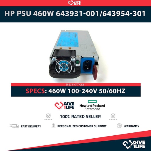 [1716] HP 460W PLATINUM FUENTE DE ALIMENTACION PARA G8 PLC B