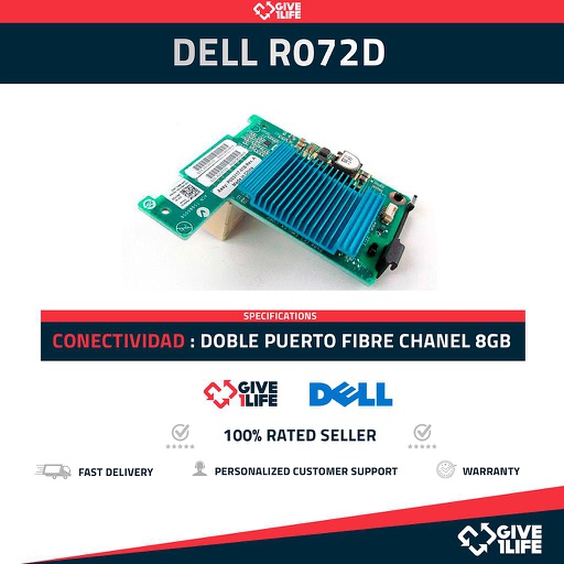 [947f9c1b5ec9] DELL EMULEX LPE1205-M - R072D - MEZZANINE DOBLE PUERTO 8GB FIBRE CHANNEL HBA