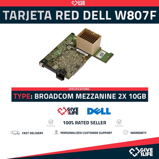 [3c11d4709029] DELL W807F BROADCOM MEZZANINE 2x 10GB PCI TARJETA DE RED PARA BLADES