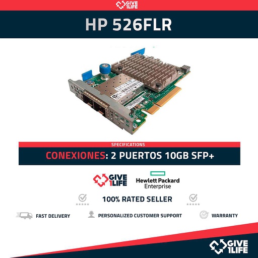 [109] HP 526FLR 2 PUERTOS 10GB SFP+ - TARJETA DE RED - 633962-001- SERVIDORES HP