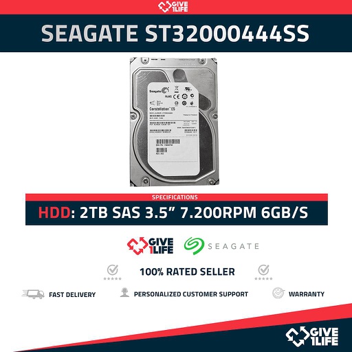[855] SEAGATE ST32000444SS 2TB HDD 3.5" SAS-2 6GB/S 7.2K 16MB - SERVIDORES HP DELL IBM