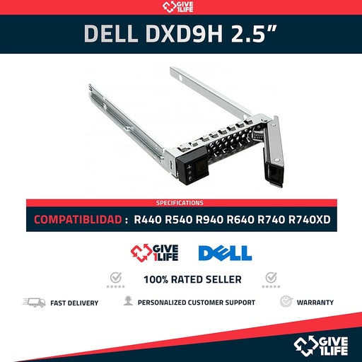 [1435] Dell DXD9H  2.5" CADDY PARA R440 R540 R940 R640 R740 R740xd