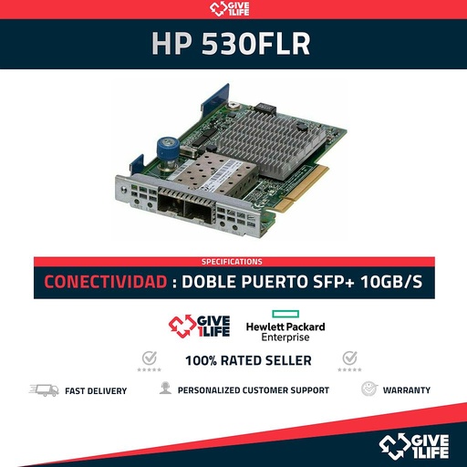 [1413] HP 649869-001 647579-001 530FLR 10GB SFP+ DOBLE PUERTO PN:647581-B21