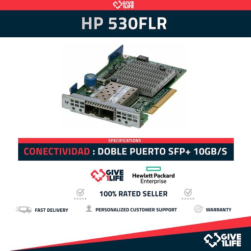 [1413] HP 649869-001 647579-001 530FLR 10GB SFP+ DOBLE PUERTO PN:647581-B21