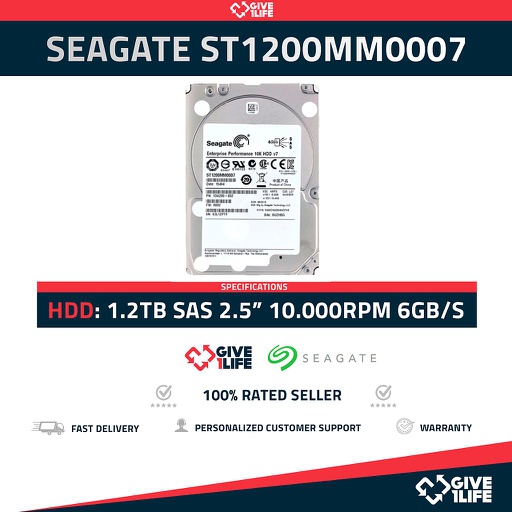 [459] SEAGATE ST1200MM0007 1.2TB HDD 2,5" SAS-2 6GB/S 10K 64MB