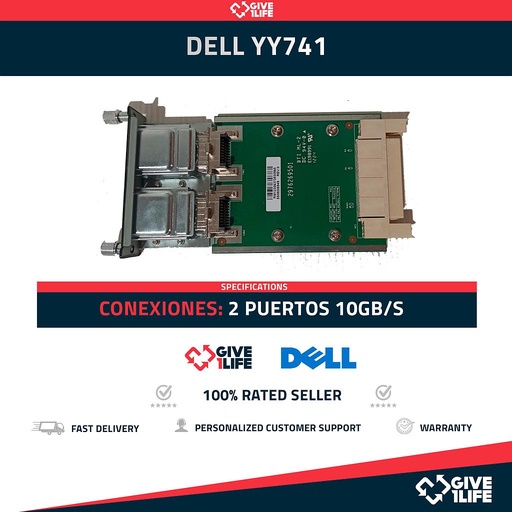 [164] DELL MODULO DE APILAMIENTO DOBLE PUERTO CX4 10GB/s - YY741 - SWITCH