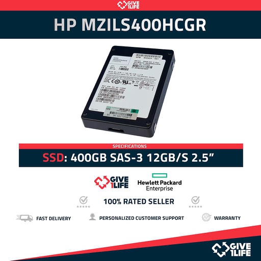 [175] HP MZILS400HCGR 400GB SSD SAS 2.5" 12GB/S - PARA SERVIDORES