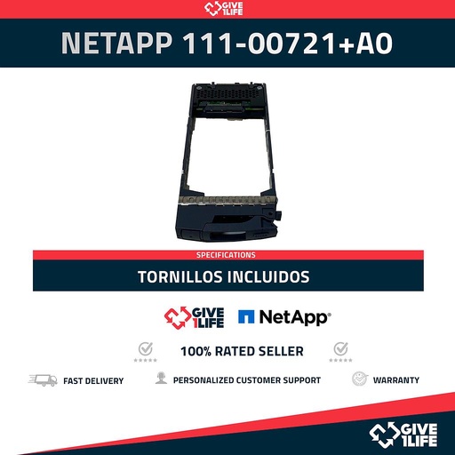 [231] NETAPP CADDY SAS TO SAS 2.5" SFF PN:111-00721+A0 WITH SCREWS -