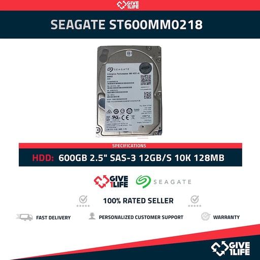 [253] SEAGATE ST600MM0218 600GB HDD 2.5" SAS-3 12GB/S 10K 128MB