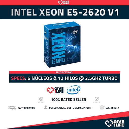[288] Intel Xeon E5-2620 V1 (6 Núcleos / 12 Hilos) @2.50GHz Turbo Speed