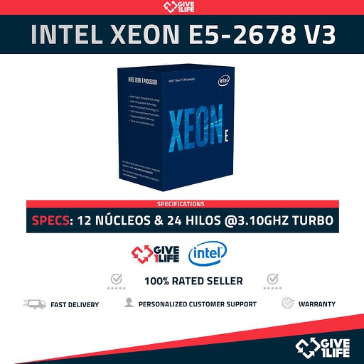 [310] Intel Xeon E5-2678 V3 (12 Núcleos/24 Hilos) @3.10GHz Turbo Speed