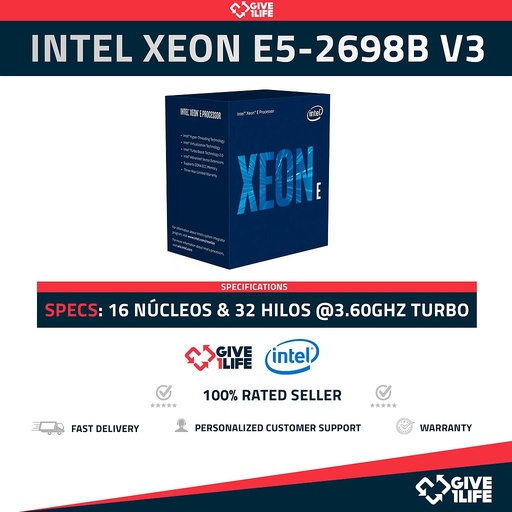 [313] Intel Xeon E5-2698B V3 (16 Núcleos/32 Hilos) @3.40GHz Turbo Speed