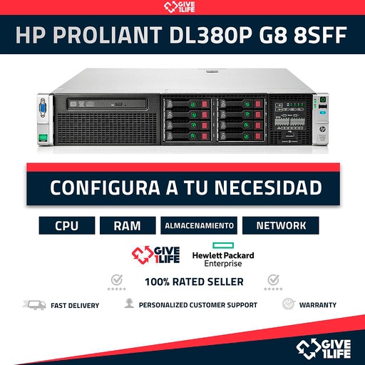 [343] HP Proliant DL380P G8 SFF 2U CONFIGURABLE