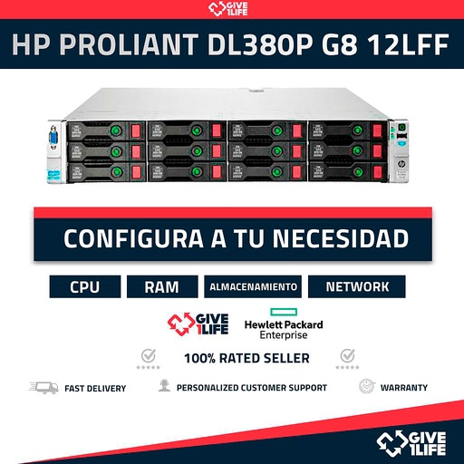 [347] HP Proliant DL380P G8 LFF 2U CONFIGURABLE