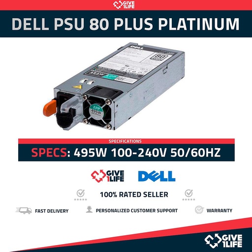 [368] DELL 495W 80 PLUS FUENTE DE ALIMENTACION PARA SERIE 30