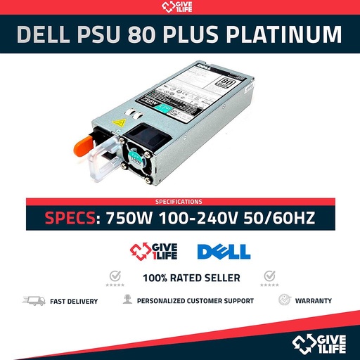 [369] DELL 750W 80 PLUS FUENTE DE ALIMENTACION PARA SERIE 30 / SERIE 40