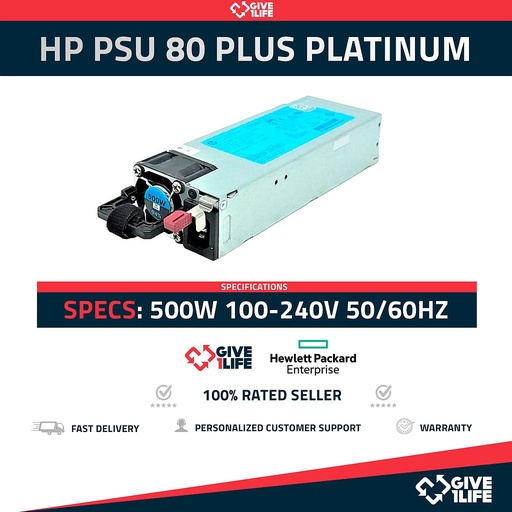 [371] HPE 500W 80 PLUS FUENTE DE ALIMENTACION PARA HP G9