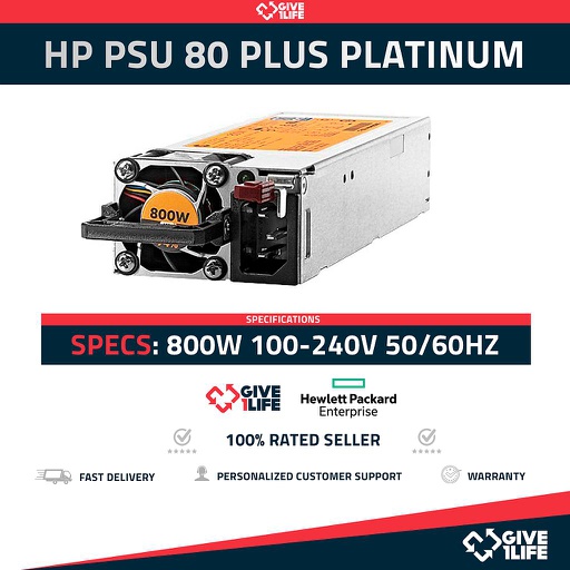 [372] HPE 800W 80 PLUS FUENTE DE ALIMENTACION PARA HP G9