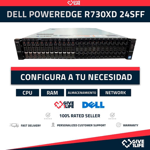 [375] DELL PowerEdge R730XD 24SFF 2U (24x 2.5" Bahías) CONFIGURABLE