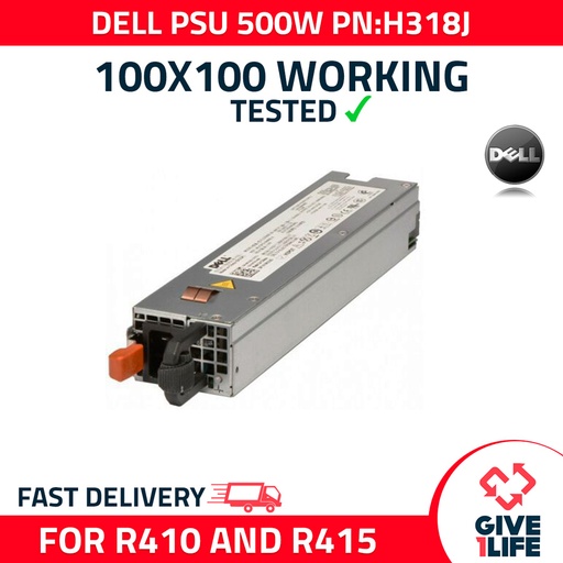 [398] DELL FUENTE DE ALIMENTACION 500W PARA POWEREDGE R410 R415 PN: H318J/0H318J
