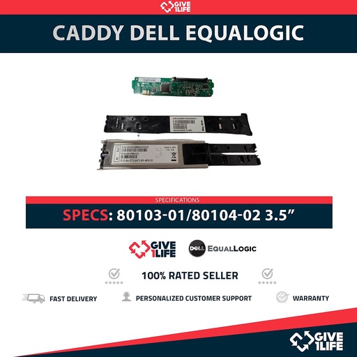 [427] DELL EQUALLOGIC CADDY SERIE PS 3.5" SAS/SATA PN:80103-01/80104-02