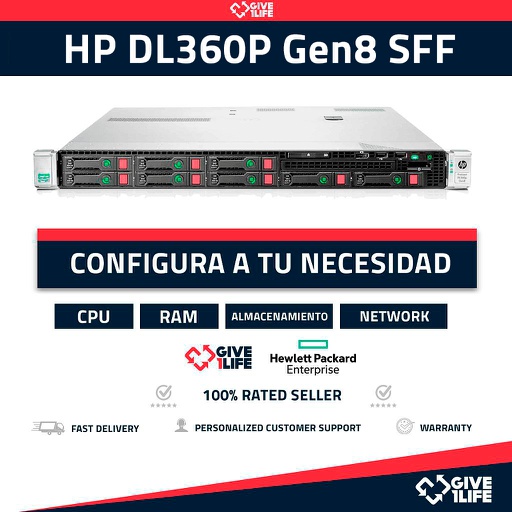 [429] HP Proliant DL360P G8 SFF 1U CONFIGURABLE