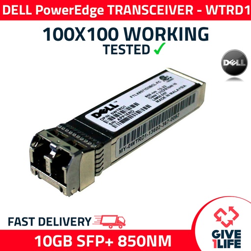 [435] DELL FTLX8571D3BCL TRANSCEIVER 10G SFP+ 850NM WTRD1
