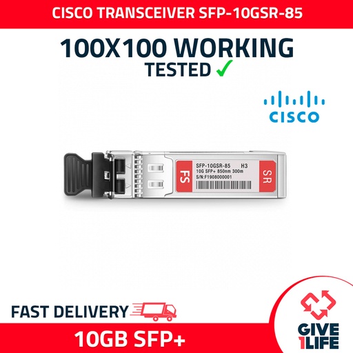 [437] CISCO SFP-10GSR-85 TRANSCEIVER 10G SFP+ 850NM 300M
