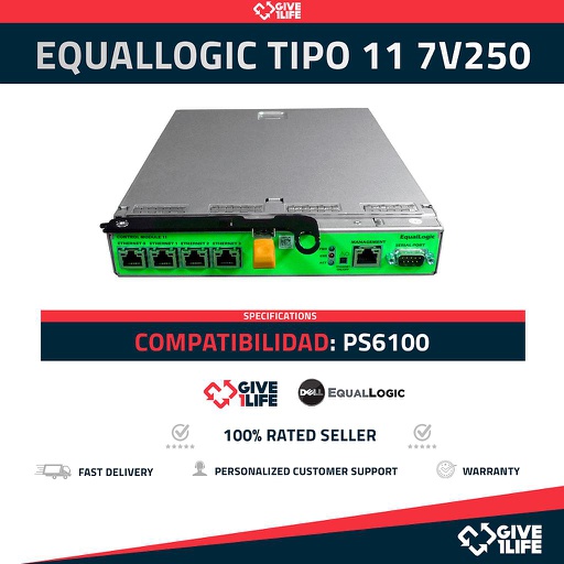 [467] MODULO DE CONTROLADOR EqualLogic TIPO 11 PS6100 4x 1GB LAN RJ45 - 7V250