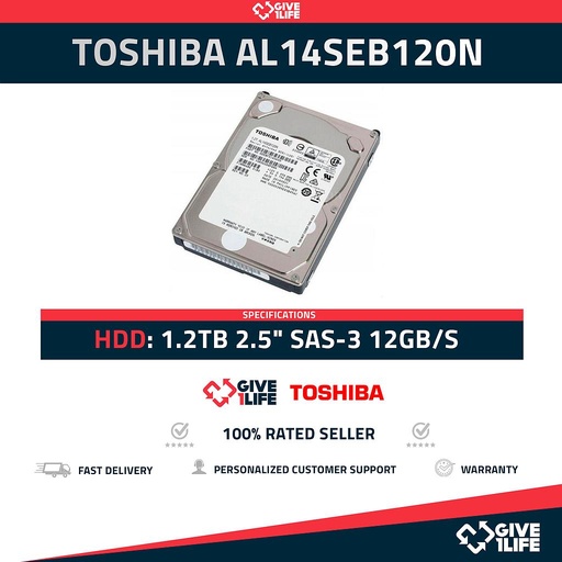 [499] TOSHIBA AL14SEB120N 1.2TB HDD 2.5" SAS-3 12GB/S 10K 128MB CACHE- SERVIDORES