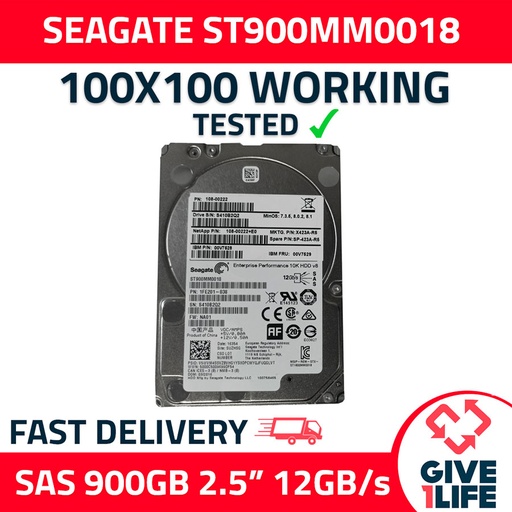 [511] SEAGATE ST900MM0018 900GB HDD 2.5" SAS-3 12GB/s 128MB CACHE - PARA SERVIDORES