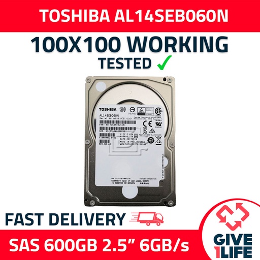 [514] TOSHIBA AL14SEB060N 600GB HDD 2,5" SAS-3 6GB/S 10K CACHE 128MB - SERVIDORES
